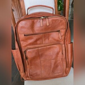 Hush Puppies Tan Leather Backpack
